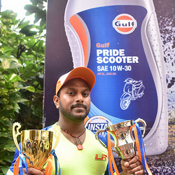 Winners of the Gulf Monsoon Scooter Rally 2017 on 2nd July