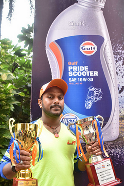 Winners of the Gulf Monsoon Scooter Rally 2017 on 2nd July