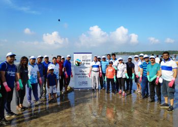Beach clean-up drive at Versova Beach Mumbai