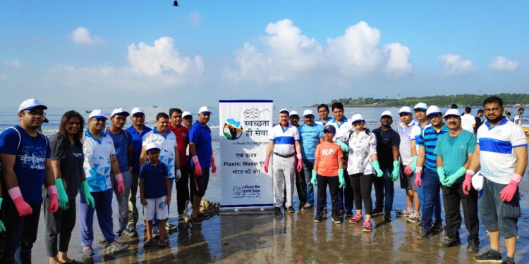 Beach clean-up drive at Versova Beach Mumbai