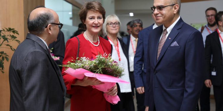The Federal Councilor, Simonetta Sommaruga of Switzerland, Department of Environment, Transport, Energy and Communications (DETEC), visited the ABB Ability Innovation Center in Bengaluru.