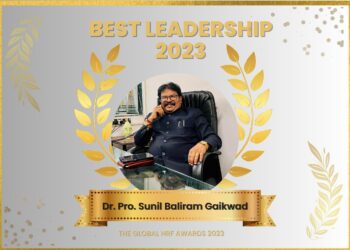 Honourable Dr. Prof. Sunil Baliram Gaikwad Awarded National Level Best Leadership Award