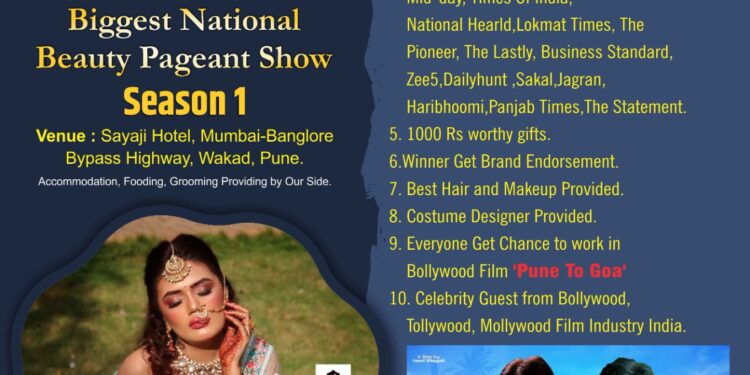 Enrol at the Biggest National Beauty Pageant Show in the Country And Get Direct Entry Into Bollywood And Work With BollyStars.