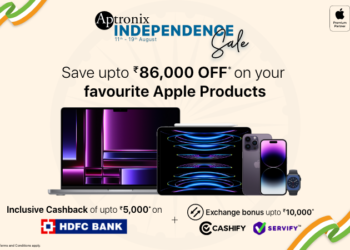 Aptronix Independence Day Sale: Save Up to Rs.86,000* (upto 35%*) on Apple Products