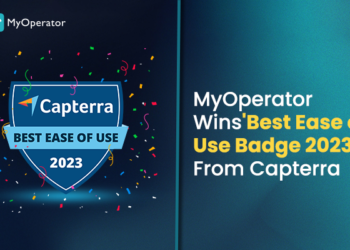 MyOperator Cloud Call Center Software Receives Best Ease of Use 2023 Badge from Capterra
