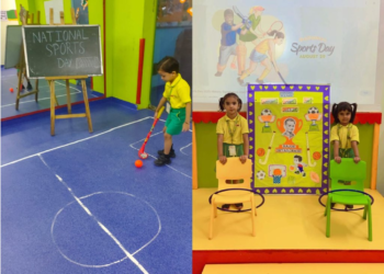 Makoons Play School Celebrates National Sports Day with Zeal in Mansarovar Park & Vaishali Sector-3