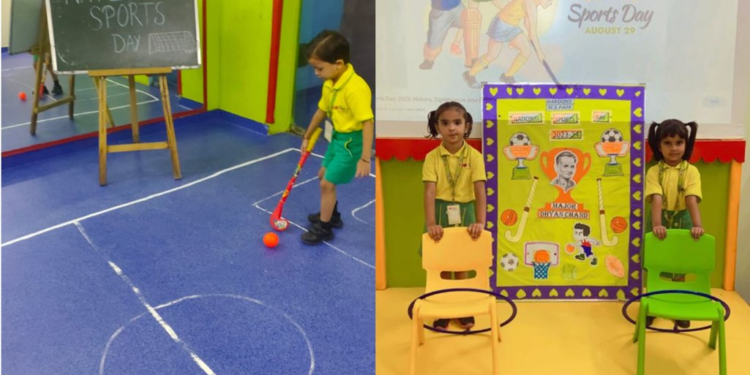Makoons Play School Celebrates National Sports Day with Zeal in Mansarovar Park & Vaishali Sector-3