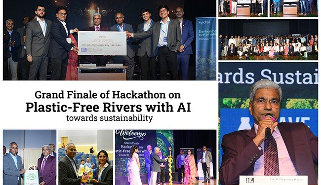 “Hackathon on Plastic-Free Rivers with AI” Grand Finale Concludes Successfully at REVA University