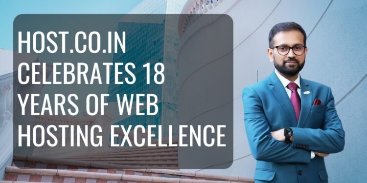 Host.co.in Celebrates 18 Years of Web Hosting Excellence