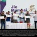 Deepak Kesarkar, Mumbai’s Guardian Minister, Ramdas Athawale and Shrikant Shinde announce Thane-Mumbai cycling lane at Jio Mumbai Cyclothon