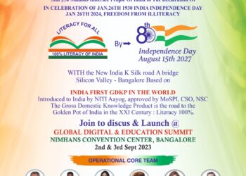 Switch GDP to GDKP Only 100 Literacy Can Catapult Bharat to Reach No 1 Economy by 2047 .