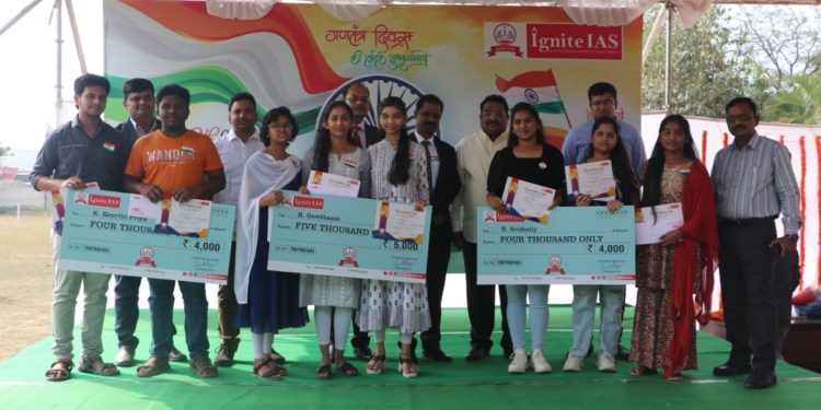 Ignite IAS Academy Celebrates Republic Day with Scholarships for Meritorious Students 