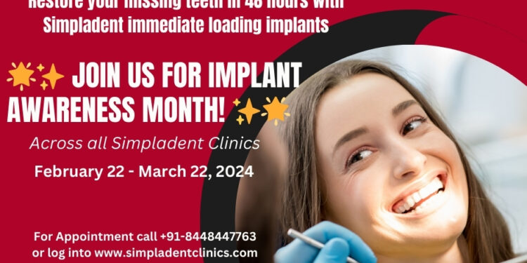 Simpladent Celebrates Dental Implant Awareness Month: Restoring Smiles in 48 Hours