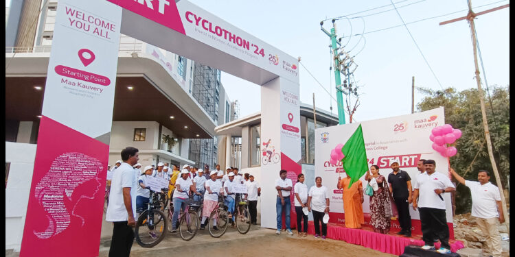 Kauvery Hospital Trichy Organizes Cyclothon for International Women’s Day with Holy Cross College Trichy