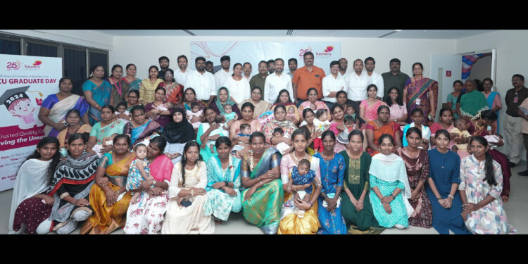 Neonatology department at Kauvery Hospital, Trichy celebrates “NICU Graduation Day”