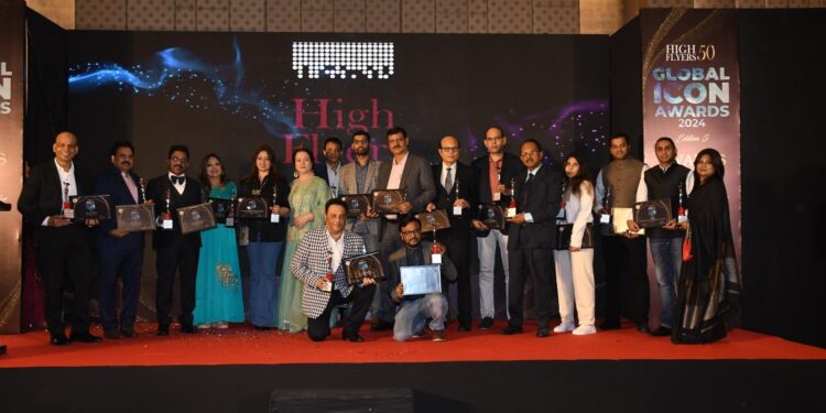 Mandakini confers the winners of the 5th Edition of the High Flyers 50 Global Icon Awards 2024