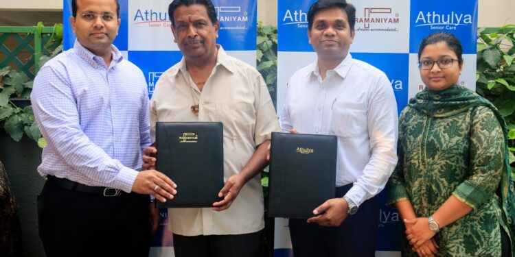 Athulya Senior Care collaborates with Ramaniyam Real Estates to create 1000 beds Senior Care Infrastructure in Chennai