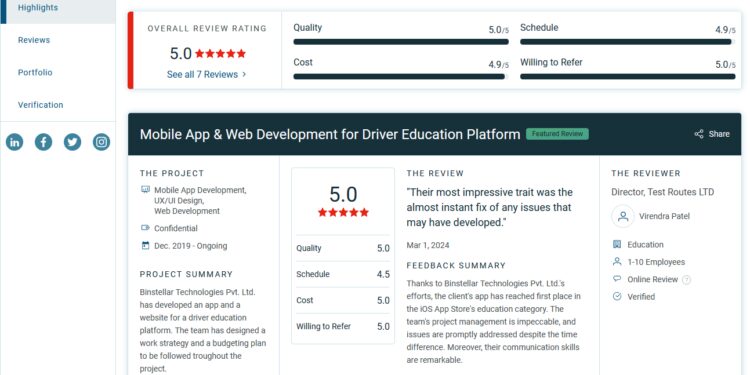 Binstellar Technologies Pvt. Ltd: Fastest-Growing Tech Company in Gujarat, India