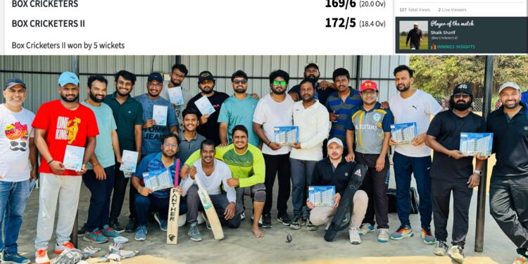 Thrilling Cricket Match Among Friends: Box Cricketers vs. Box Cricketers II at SRK Keesara