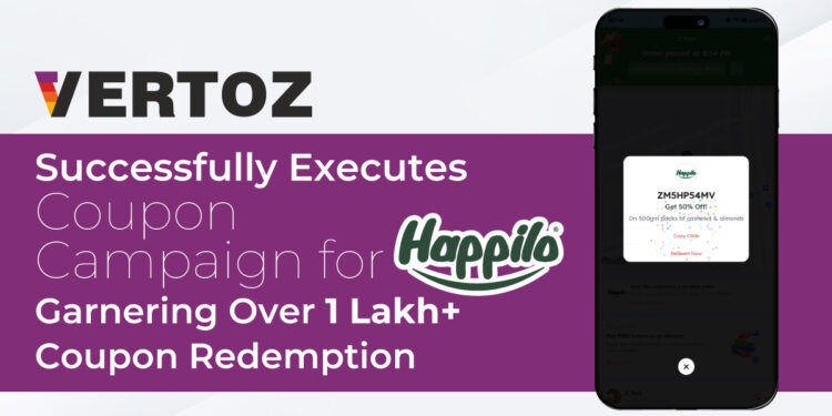 Vertoz Successfully Executes Coupon Campaign for Happilo, Garnering Over 1 Lakh+ Coupon Redemption