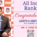 AIR 1 UPSC TOPPER ADITYA SRIVASTAVA  CONGRULATED BY CHAIRMAN OF PRAGNYA IAS ACADEMY