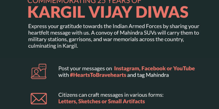 Mahindra Commemorates 25 Years of Kargil Vijay Diwas with ‘Hearts to Bravehearts’ Initiative