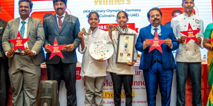 Alagappa University Honors Chennais Amirta’s International Culinary Olympic Winners Sreya Aneesh and Amritha P.Sadan