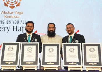 Akshar Yoga Kendraa Scripts History, Creates 5 Guinness World Records on International Yoga Day