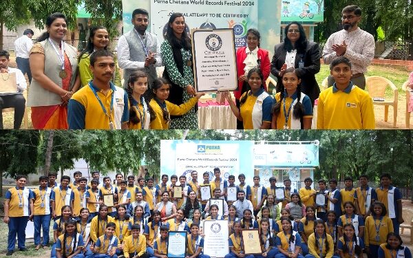 “Purna Chetana Public School Sets Elite World Record with Innovative Smart Village Concept in Robotic Marathon”