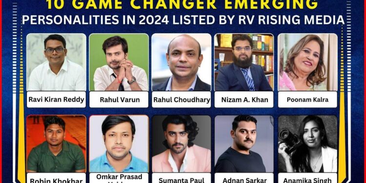 10 Game changer Emerging Personalities in 2024 Listed by RV Rising Media.