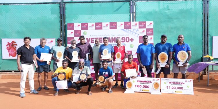 Kauvery Hospital Trichy Open National Level Veterans 90+ Doubles Tennis Championship Concludes with Chennai Duo Clinching Victory