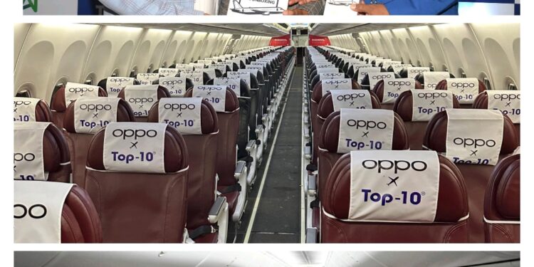 Oppo Mumbai in collaboration with Top-10 Retails Pvt. Ltd. Host World’s First In-Flight Phone Unboxing Event