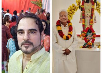 Ram Lala song Produced by Monjoy Joy Mukerji and Dr Etienne Premdani mesmerized devotees during Lord Ram Pran Prathishta at The Netherlands Sai Mandir