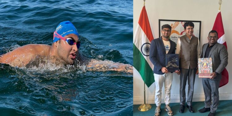 Aryan Surjeet Dadiala Conquers Chilling Waters to Become First Asian Swimmer to Cross from Denmark to Sweden