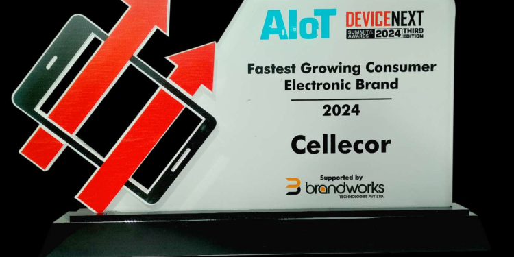 Cellecor Gadgets Limited Honoured as Fastest Growing Consumer Electronics Brand 2024 at 3rd DEVICENEXT SUMMIT & AWARDS