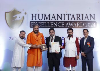 Advocate Vishrut Relan, Founder of Relan’s Legal Honoured with National Humanitarian Excellence Award on the occasion of 78th Independence Day and World Humanitarian Day.