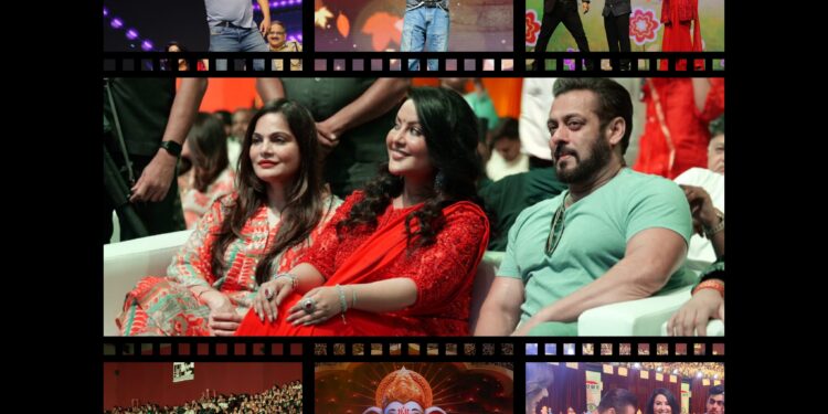 Salman Khan-Amruta Fadnavis Lead the Charge for Earth Conservation at Amruta Fadnavis’ Eco Friendly Ganesha Movement Bacche Bole Morya at Dome SVP Stadium.