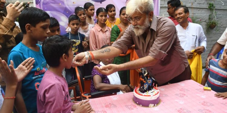 Akshara Singh’s Birthday Celebrated with Deaf and Mute Children in Patna, Father Bipin Singh Attended