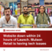 Mulson Reatil’s Website Faces Technical Challenges Shortly After Launch