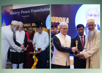 Mustafa Yusufali Gom Honored with International Buddha Peace Award by Telangana Governor