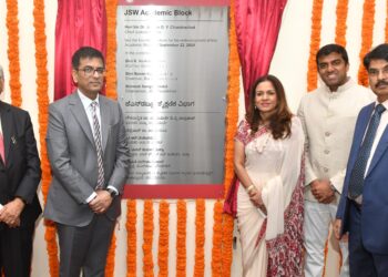 HON’BLE CHIEF JUSTICE OF INDIA SHRI D.Y. CHANDRACHUD LAYS FOUNDATION STONE OF JSW ACADEMIC BLOCK AT NATIONAL LAW SCHOOL, BENGALURU
