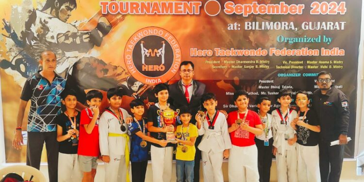 T.M. Patel International School Excels at 9th Open Gujarat State Taekwondo Tournament